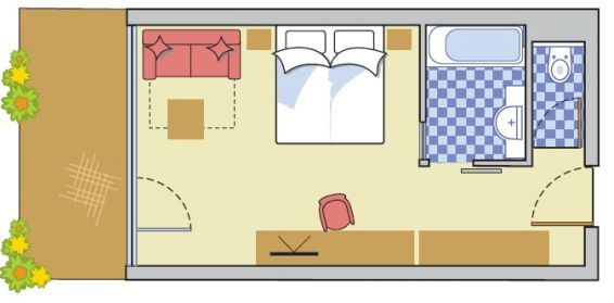 Layout Double Room Panorama 3000